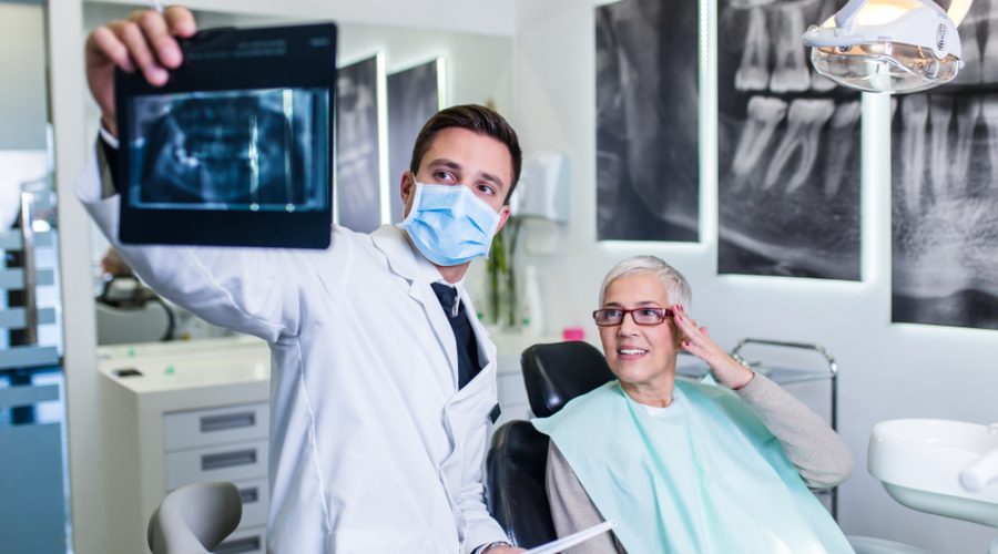 Beautiful,Senior,Woman,Having,Dental,Treatment,At,Dentist's,Office.